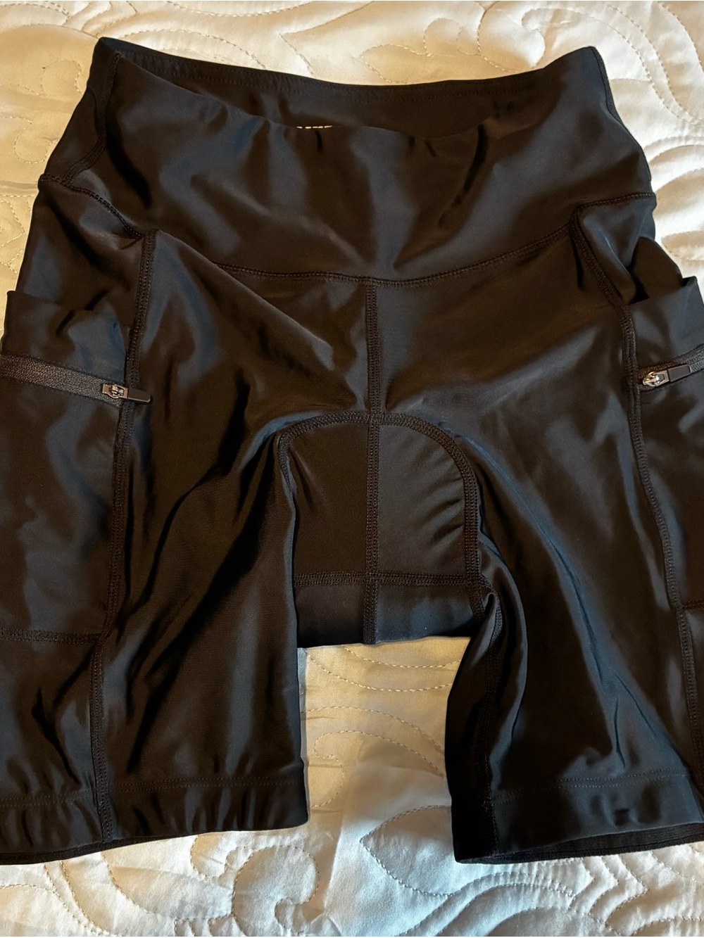 Women's Bikewa Black Padded Bike Shorts with Pockets